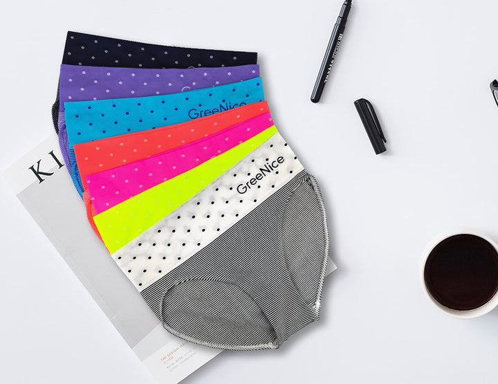 Seamless high-waisted elastic waistband comfortable sport panties GREE-3850 - 3 pieces per pack