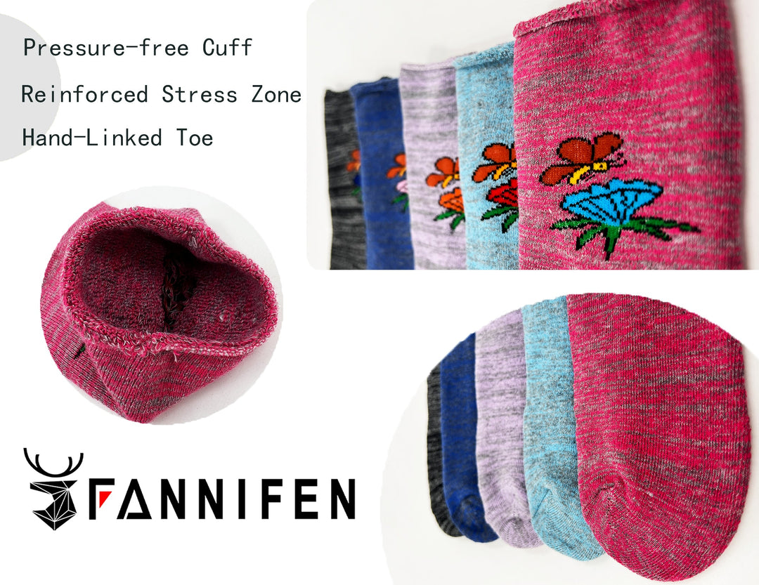 Women's thermal socks BUTTERFLY AND FLOWER SSW048 4 pairs