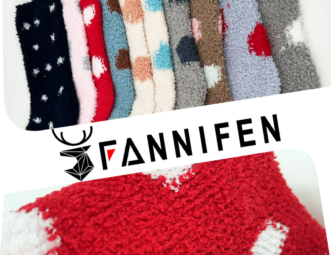 Women's polka dot thermal socks XLFH5078 6 pairs