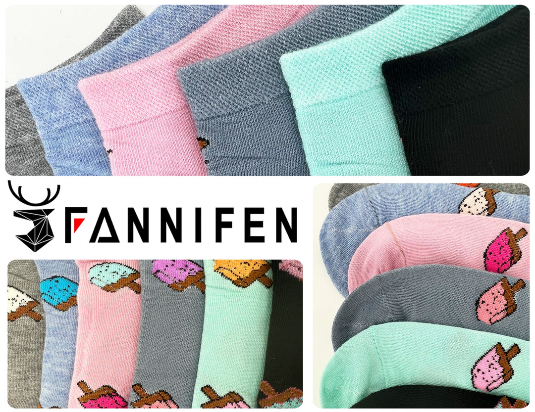 Women's cheerful socks ICE CREAM XW2672 6 pairs