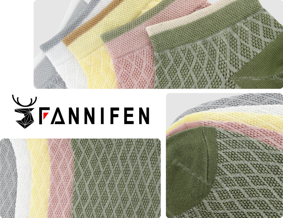 Women's ankle socks checkered CW406 6 pairs