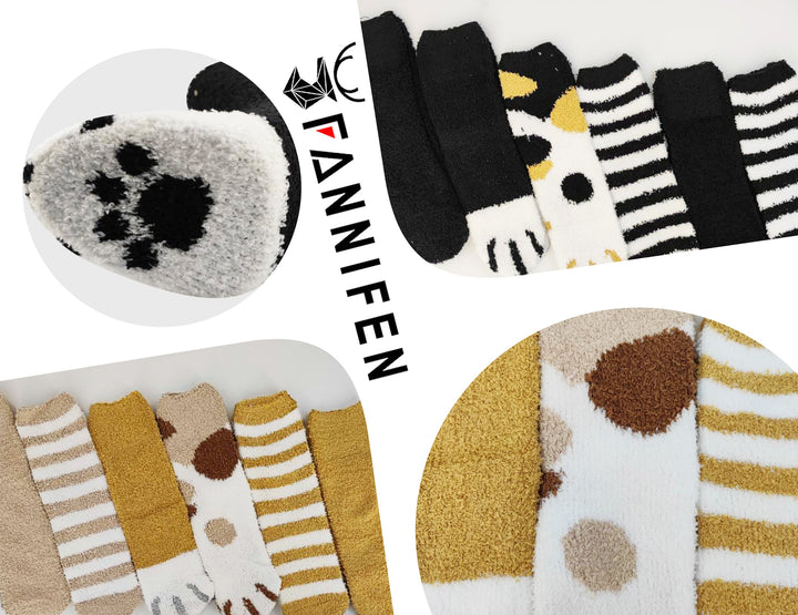 Women's furry thermal socks H5069Z 6 pairs