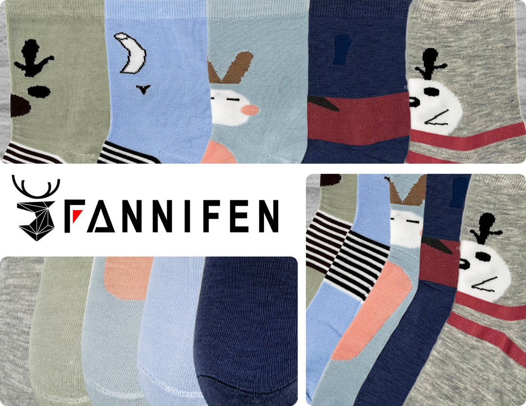 Girls' cheerful socks QW3046 6 pairs