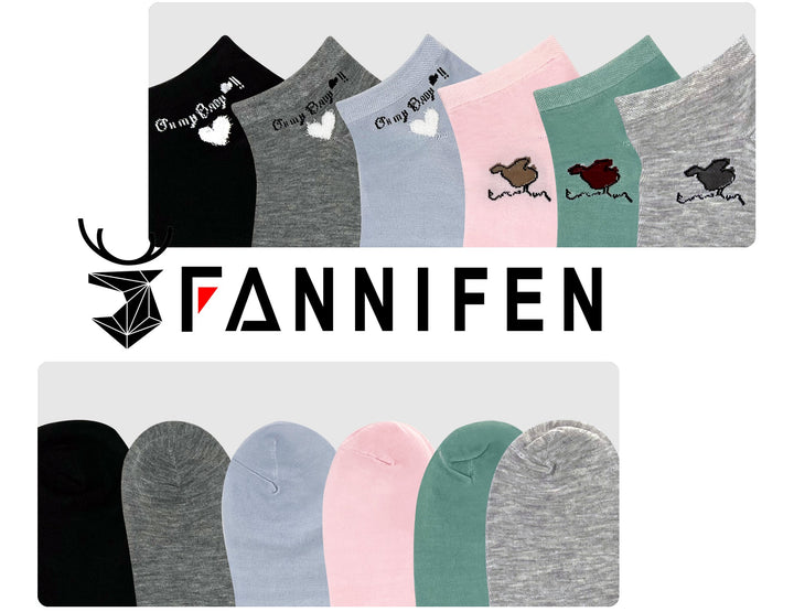 Women's ankle socks XW2674 - 6 pairs