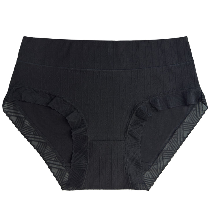 Women's solid-colored light smooth cotton panties CZ8061 - 3 pieces in a pack