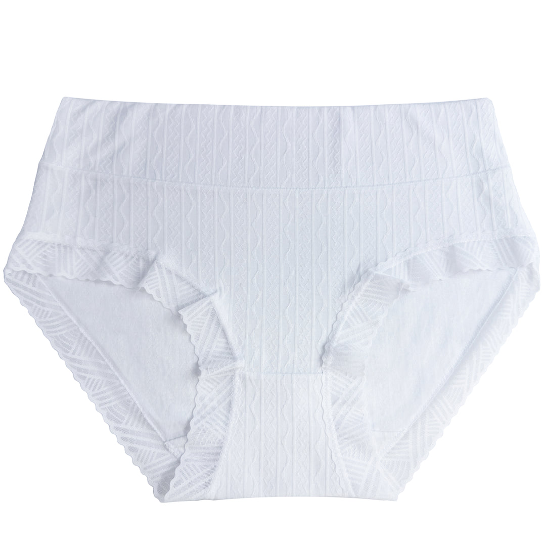 Women's solid-colored light smooth cotton panties CZ8061 - 3 pieces in a pack