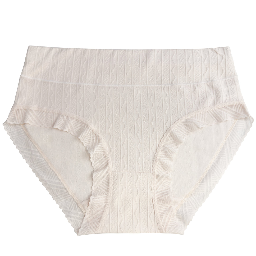 Women's solid-colored light smooth cotton panties CZ8061 - 3 pieces in a pack