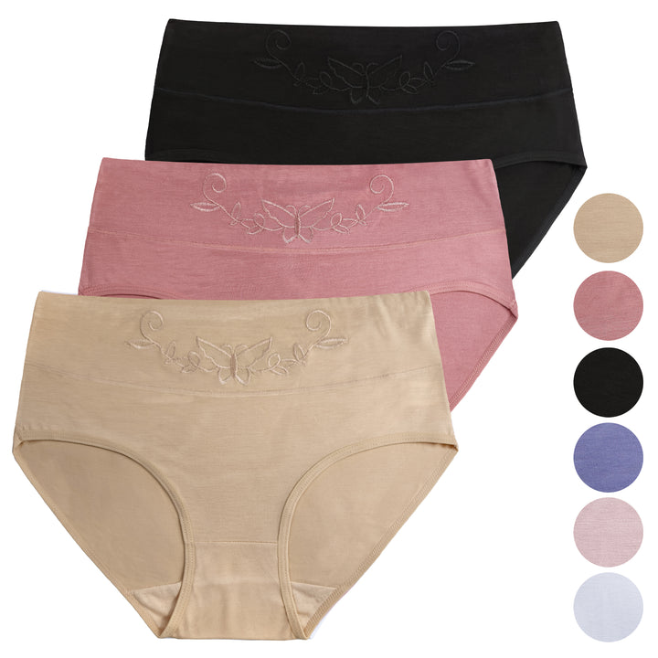 Women's high-waisted no show smooth seamless daily panties RM0049 - 3 pieces per pack