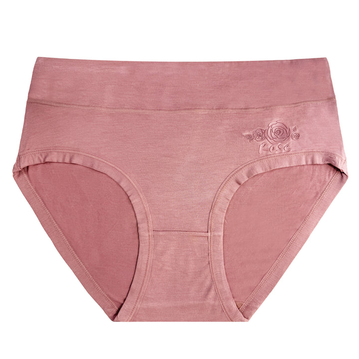 Women's high-waisted ROSE smooth breathable panties RM0054 - 3 pieces in a pack