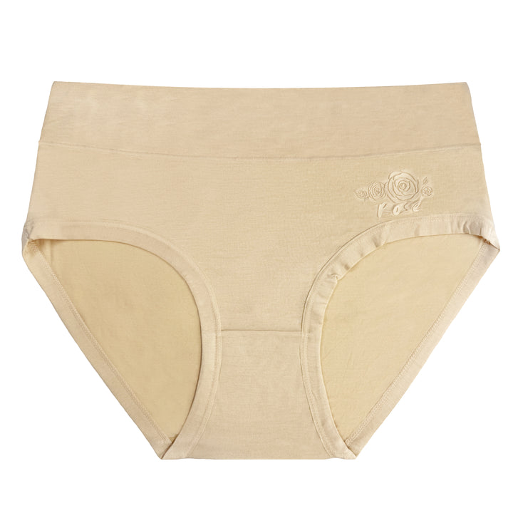 Women's high-waisted ROSE smooth breathable panties RM0054 - 3 pieces in a pack