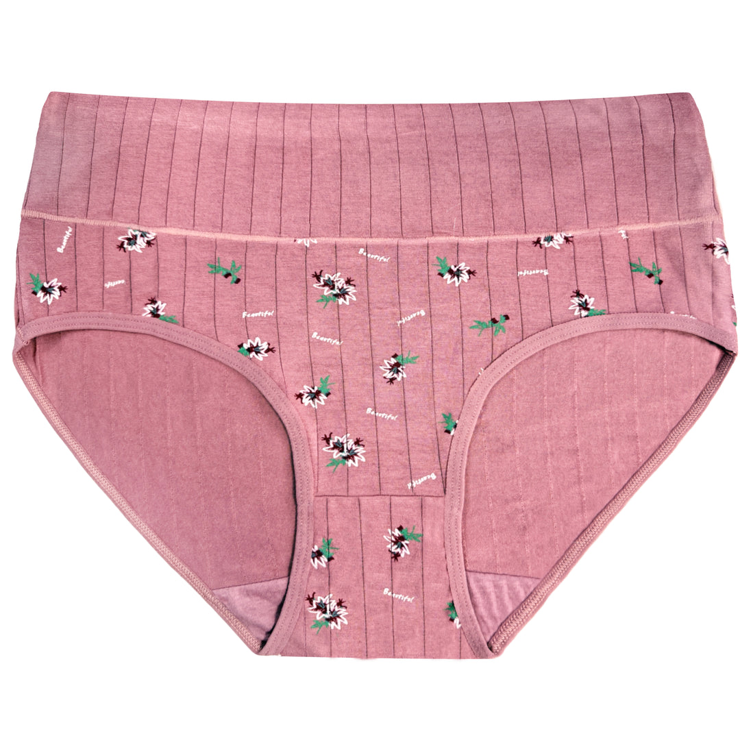 Women's high-waisted breathable everyday full cover panties RM0056 - 3 pieces per pack