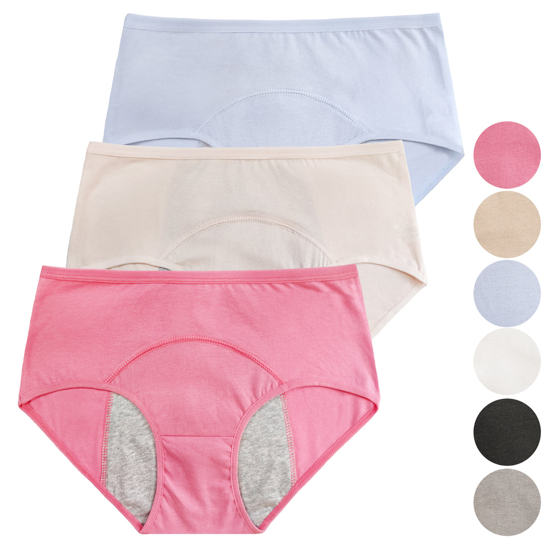 Women's flexible soft breathable menstrual panties YW4184 3 pcs