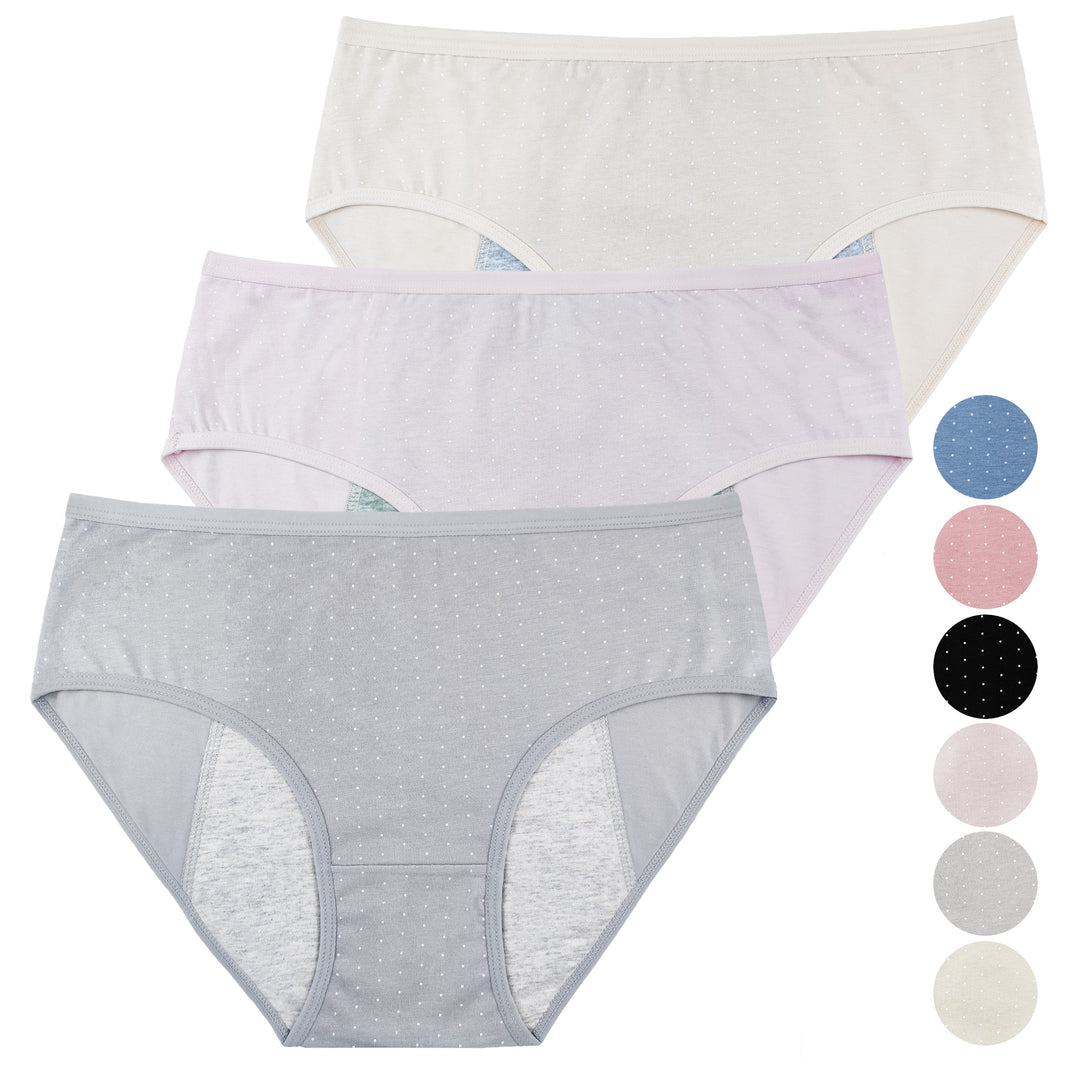Women's classic hipster menstrual panties YW4196 3 pcs