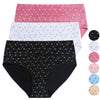 Women's high-waisted cotton panties YW4246 - 3 pcs in a pack