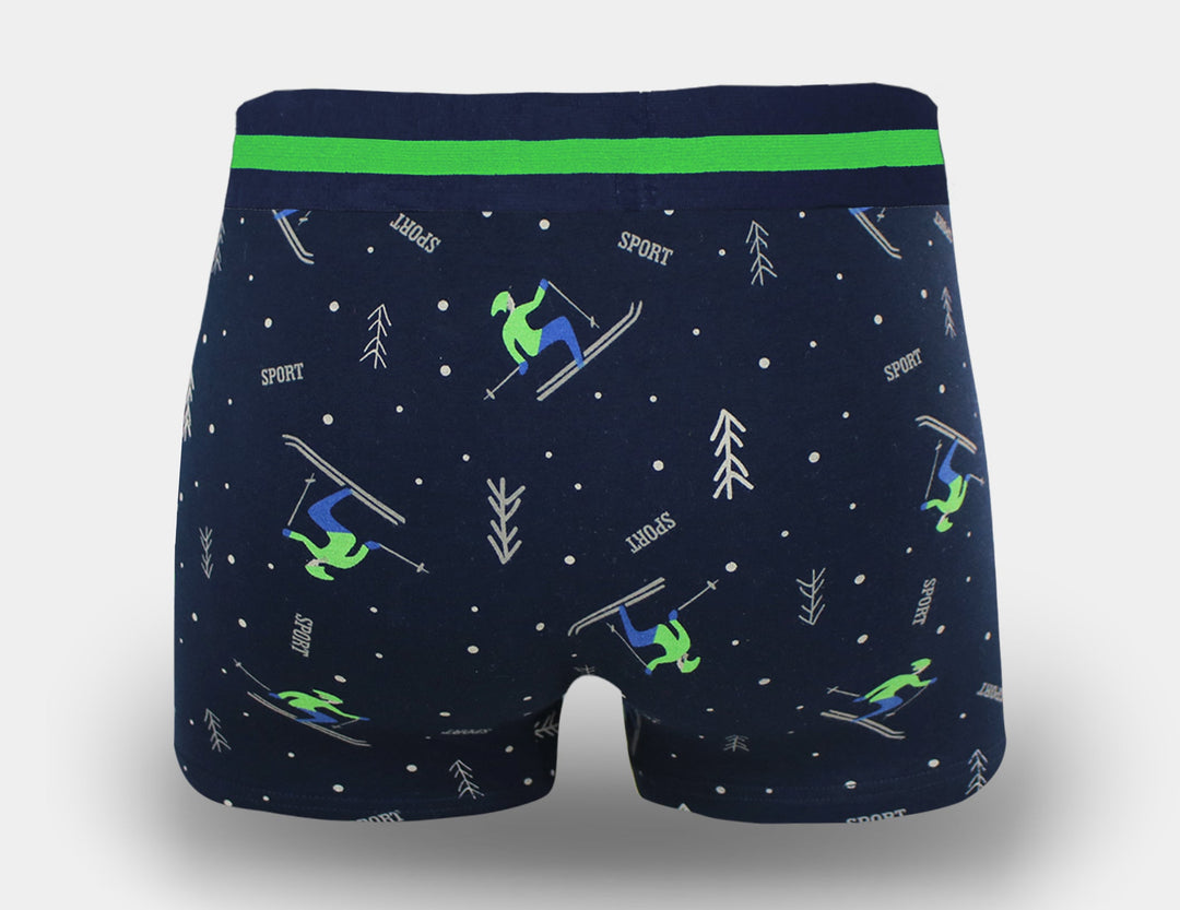 Men's cotton boxer briefs SKIING G5117A - 4 pcs in a pack