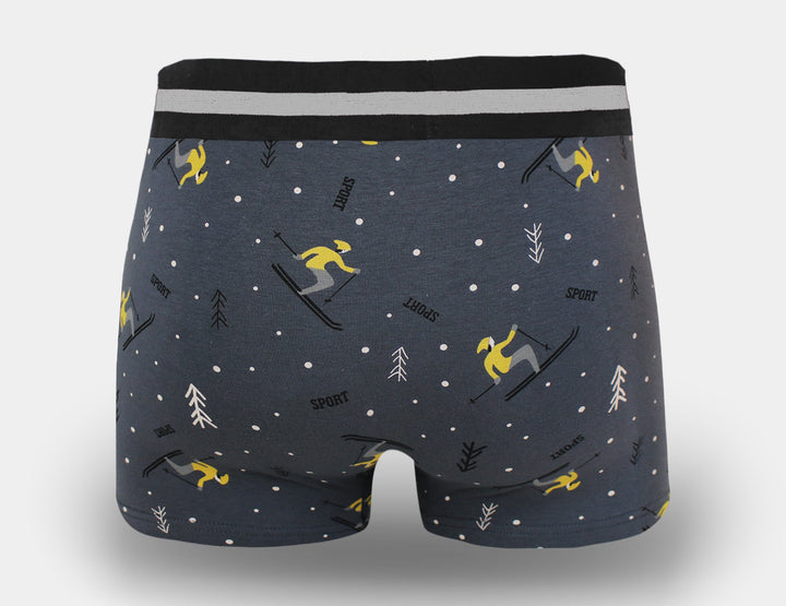 Men's cotton boxer briefs SKIING G5117A - 4 pcs in a pack